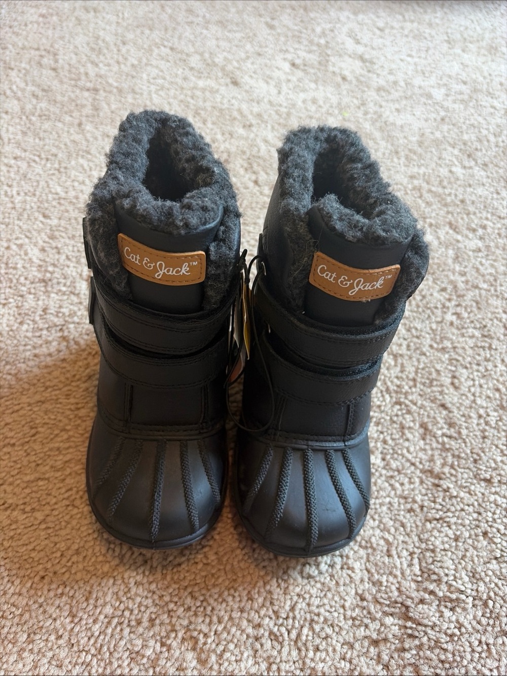 Toddler Denver Winter Boots - Cat & Jack Black 9T: Waterproof Hook
